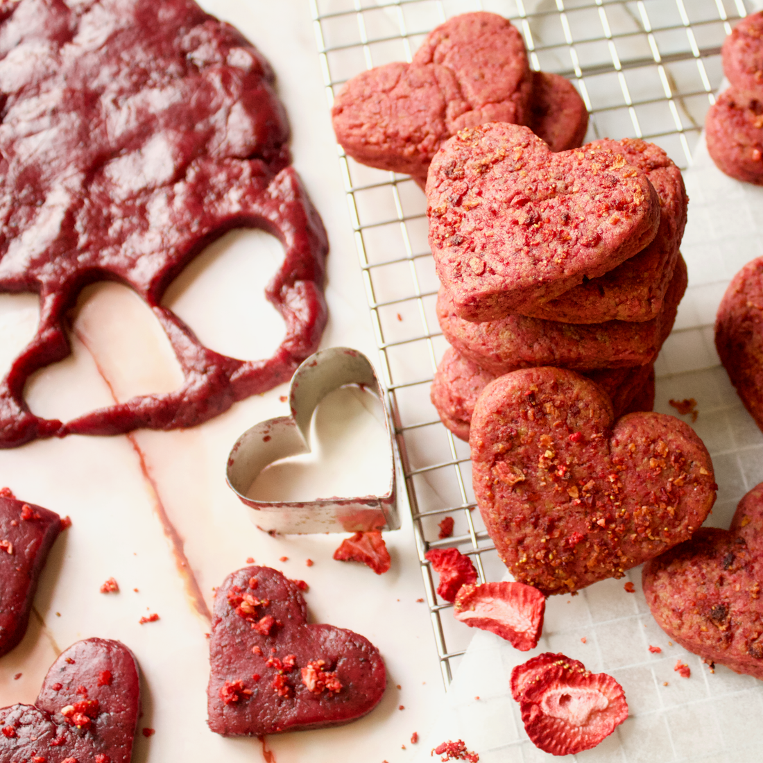 Vegan Heart "Beet" Cookies